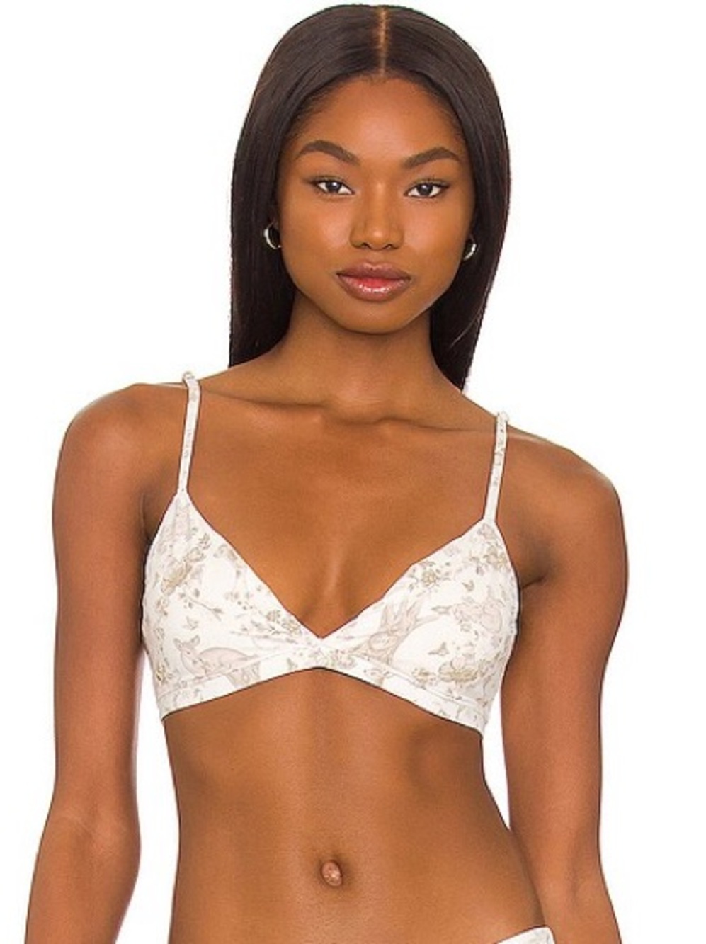 Rare dead stock Frankie’s bikinis x Gigi hadid scarlet Yomi Toile Tan bikini top
